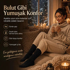 Kadın Siyah Kışlık Termal Uzun Çorap 12'li | Dikişsiz Havlu, Sıcak Tutan, Güçlü Topuk Burun