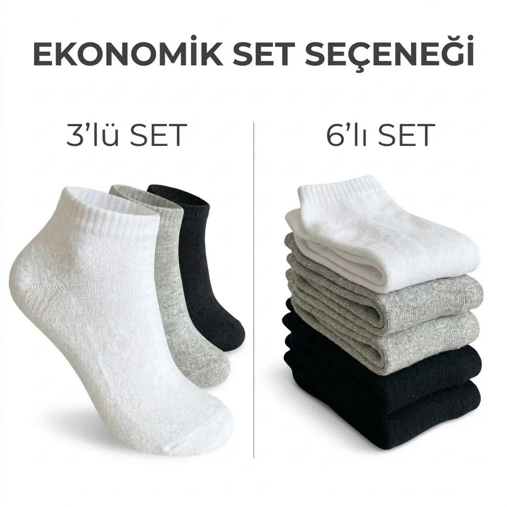 Çocuk Patik Çorap 6’lı Set – Pamuklu, Nefes Alan Günlük Kısa Çorap