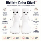 Mıknatıslı El Ele Tutuşan Çift Çorabı – Sevgiliye Özel Halay Çeken Eğlenceli Hediyelik Soket Çorap