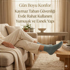 Kaymaz Tabanlı Yoga Pilates 4’lü Çorap, Silikon Tabanlı Esnek Nefes Alan Ev ve Spor Çorabı