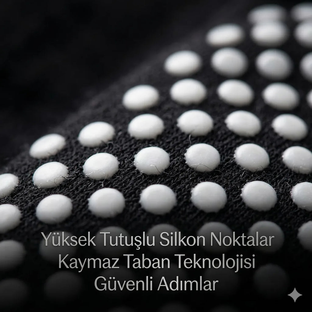 Kaymaz Tabanlı Yoga Pilates 8’li Çorap, Silikon Tabanlı Esnek Bilekli Nefes Alan Ev ve Spor Çorabı