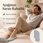Erkek Bambu 12’li Dikişsiz Babet Çorap Siyah Beyaz Gri Görünmez Sneaker Çorap Nefes Alan Yumuşak