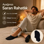 Erkek Bambu 6’lı Dikişsiz Babet Çorap Siyah Beyaz Gri Görünmez Sneaker Çorap Nefes Alan Yumuşak