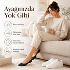 Kadın Görünmez Sneaker Babet Çorap 12'li | Geri Dönüşüm İplikli, Nefes Alan, Siyah Beyaz Gri
