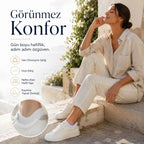 Kadın Görünmez Sneaker Babet Çorap 6'lı | Geri Dönüşüm İplikli, Nefes Alan, Siyah Beyaz Gri