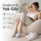 Erkek Görünmez Sneaker Babet Çorap 6'lı | Geri Dönüşüm İplikli, Kaymaz Topuk, Siyah Gri Beyaz
