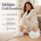 Erkek Görünmez Sneaker Babet Çorap 6'lı | Geri Dönüşüm İplikli, Kaymaz Topuk, Siyah Gri Beyaz