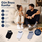 Unisex Çizgili Kısa Konç Patik Çorap 6 Çift, %85 Pamuklu Geri Dönüştürülmüş İplik, Parfümlü İnce Dikişli, Siyah Beyaz Gri Günlük Spor Çorabı