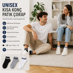 Unisex Çizgili Patik Çorap 6'lı | %85 Pamuklu Geri Dönüşüm İplikli, İnce Dikişli Spor