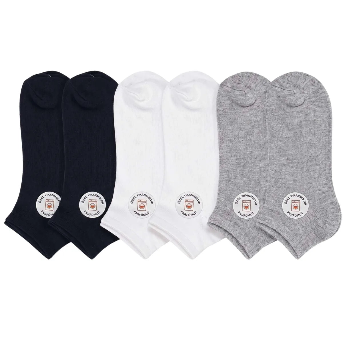 Unisex Dikişsiz Patik Çorap 6'lı | %85 Pamuklu Geri Dönüşüm İplikli, Nefes Alan Spor