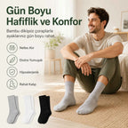 Erkek Bambu Soket Çorap 12'li | Dikişsiz Parfümlü Nefes Alan Nem Emici Yumuşak Günlük