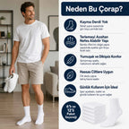 Erkek Bambu Soket Çorap 12'li | Dikişsiz Parfümlü Nefes Alan Nem Emici Yumuşak Günlük
