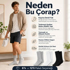 Erkek Bambu Soket Çorap 12'li | Dikişsiz Parfümlü Nefes Alan Nem Emici Yumuşak Günlük